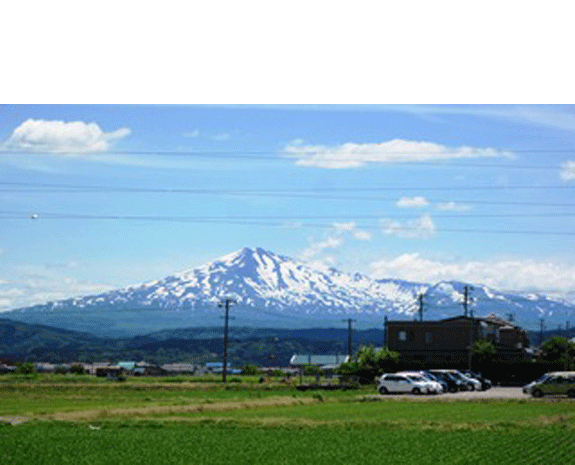 鳥海山が見えました